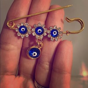 Evil eye brooch